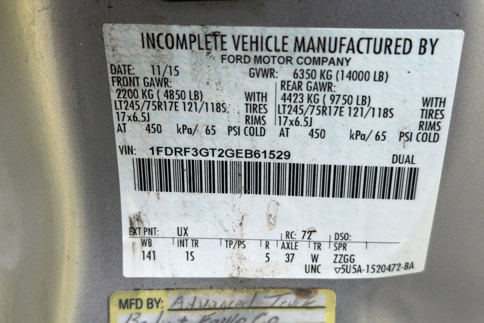 2016 Ford Super Duty F-350 DRW XL