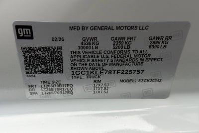 2026 Chevrolet Silverado 2500 HD WT