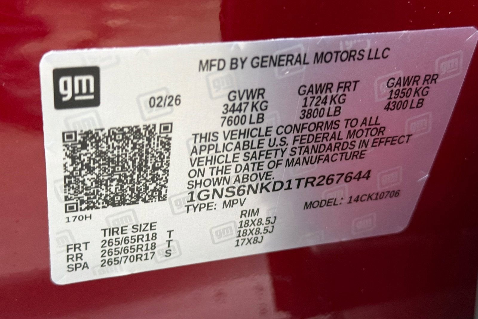 2026 Chevrolet Tahoe LT