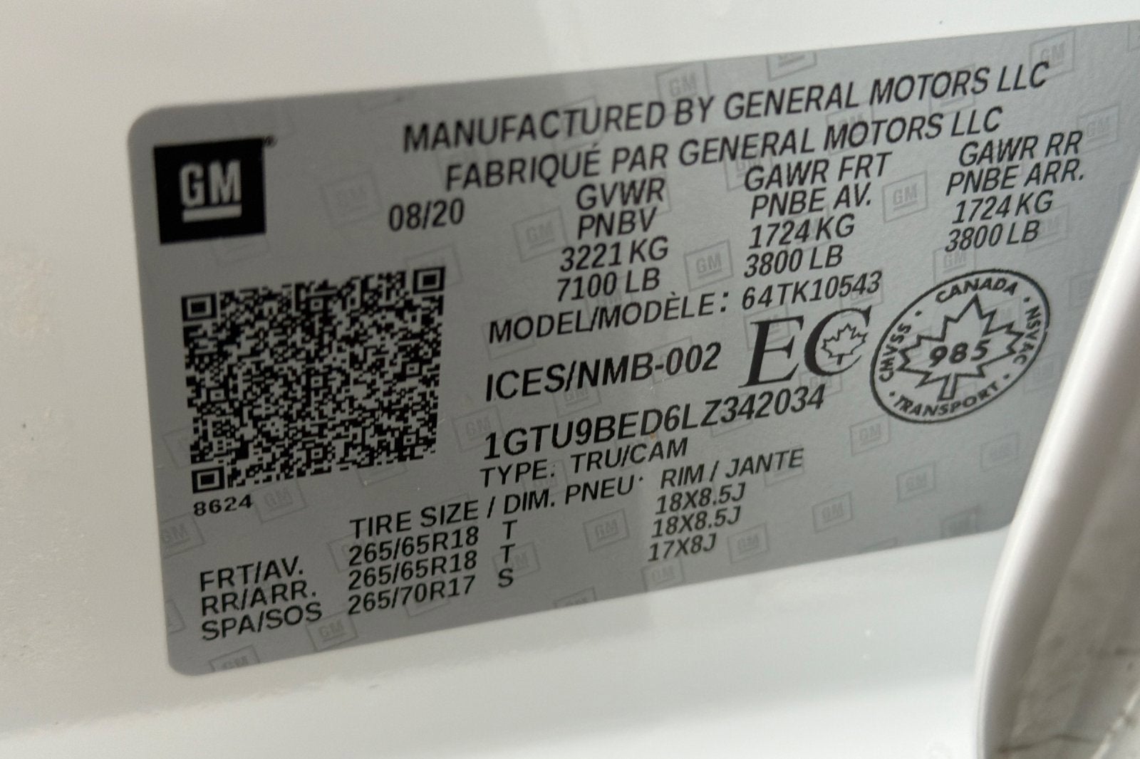 2020 GMC Sierra 1500 SLE