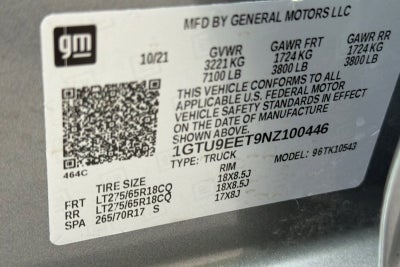 2022 GMC Sierra 1500 Limited AT4