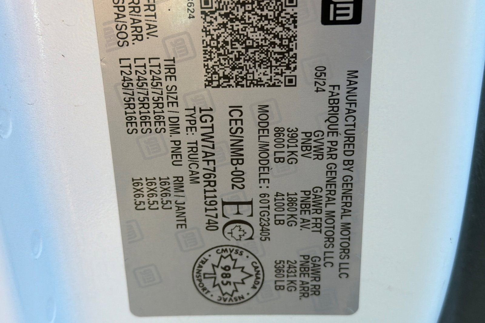 2024 GMC Savana Cargo 2500 Work Van