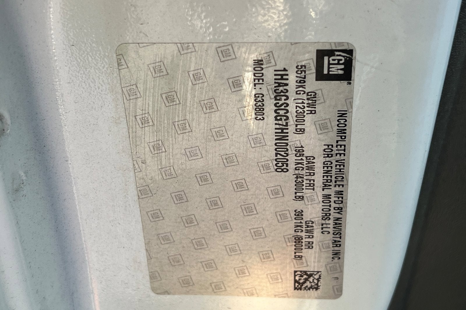 2017 Chevrolet Express Cutaway 3500 VAN 159"