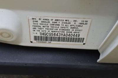 2000 Honda Accord Sdn LX