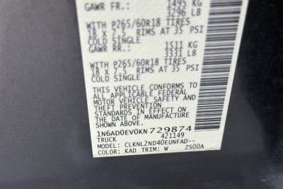 2019 Nissan Frontier SV