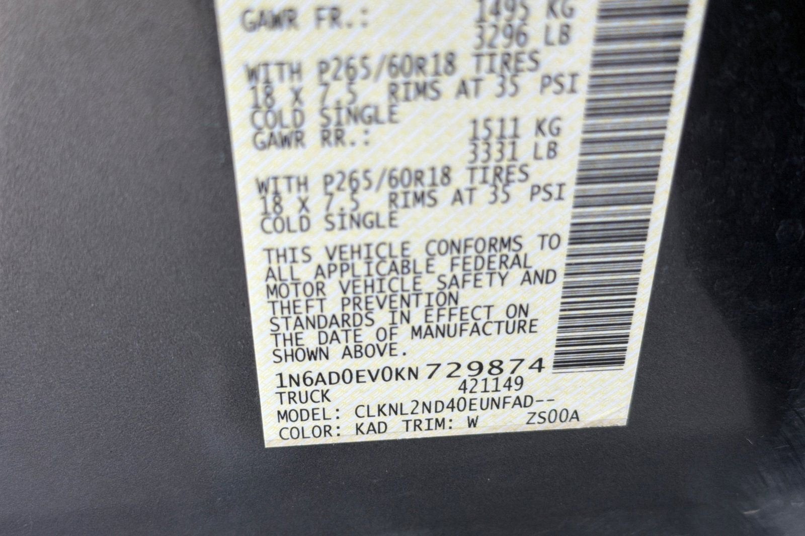 2019 Nissan Frontier SV