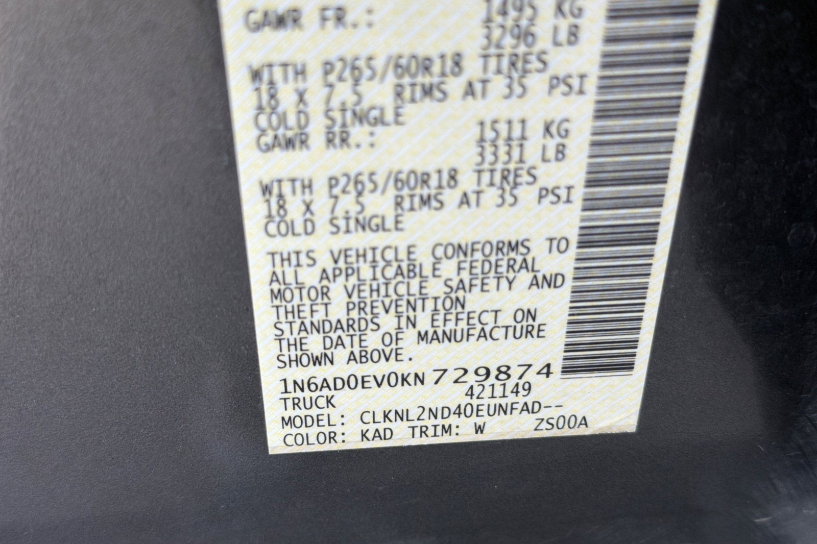 2019 Nissan Frontier SV