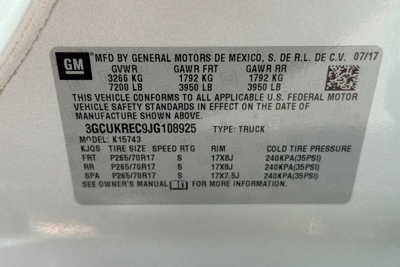 2018 Chevrolet Silverado 1500 LT