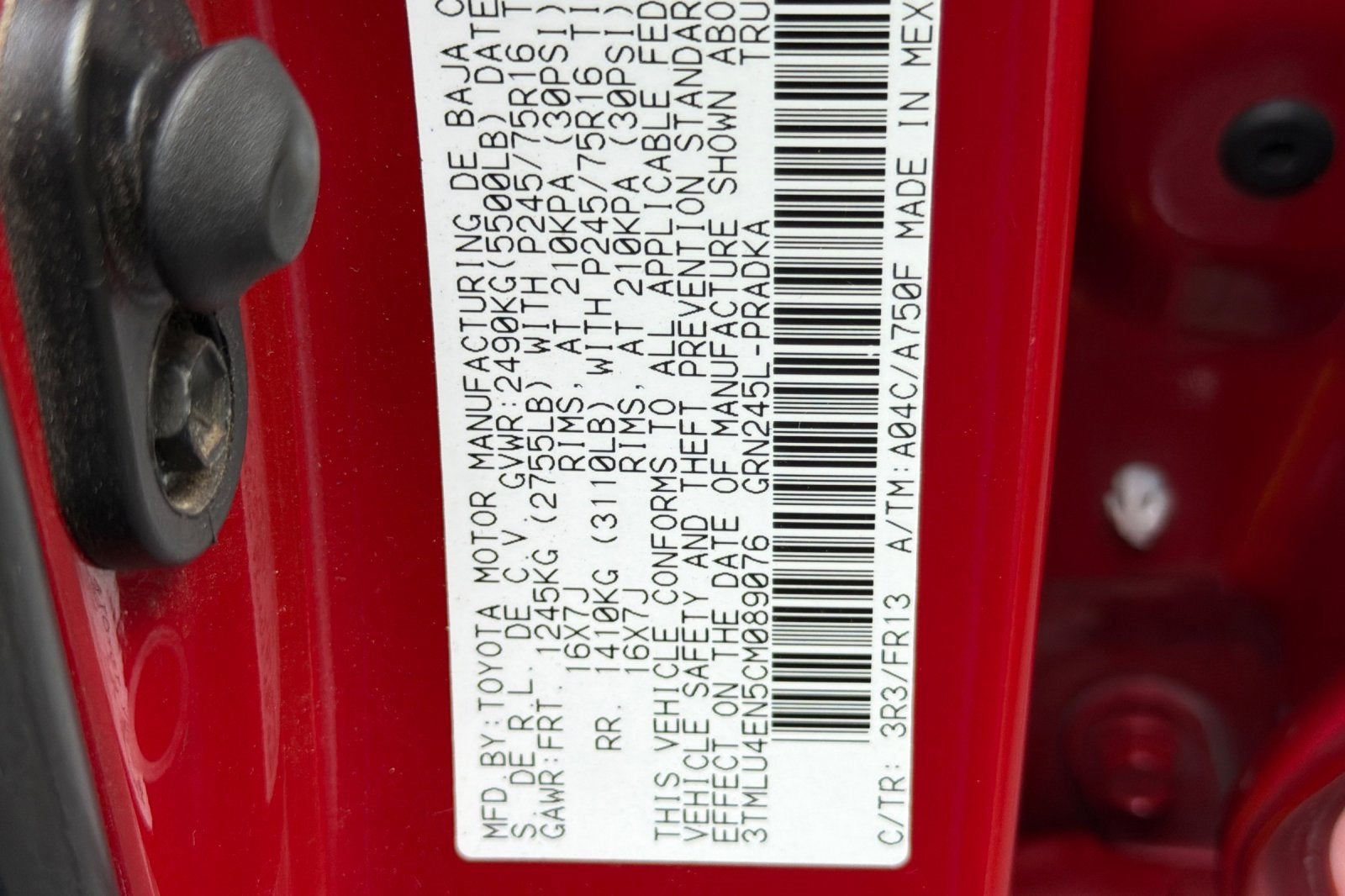 2012 Toyota Tacoma DBL CAB 4WD V6 AT