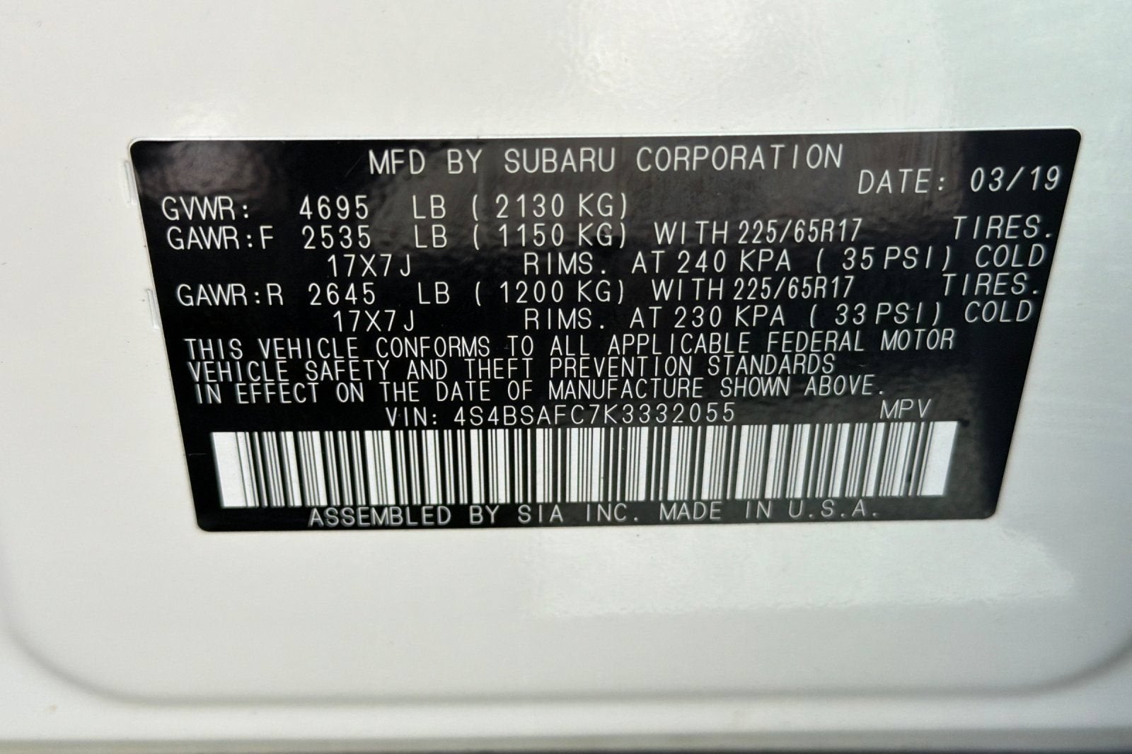 2019 Subaru Outback Premium