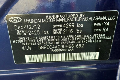 2013 Hyundai Sonata SE