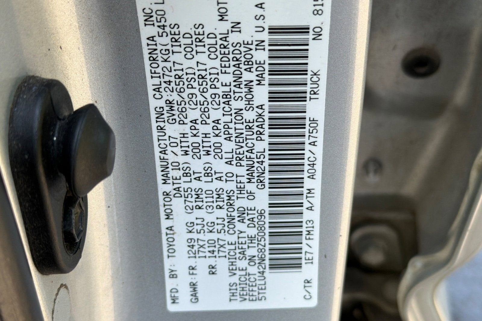 2008 Toyota Tacoma DBL CAB 4WD AT