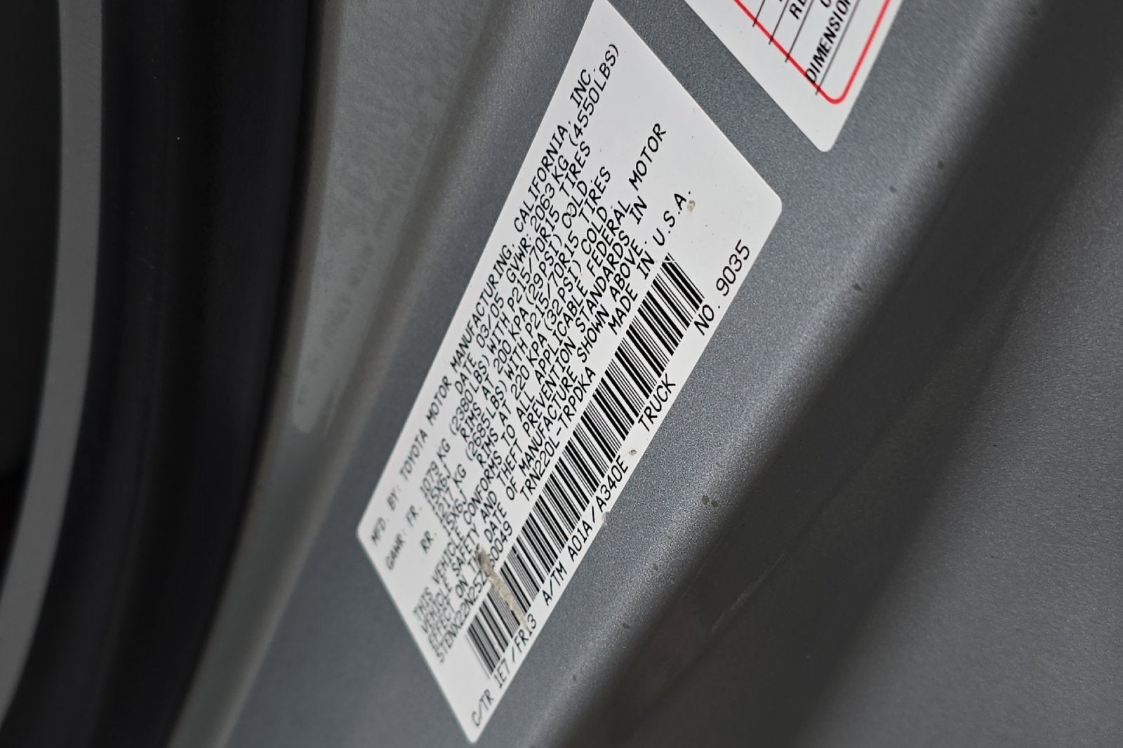 2005 Toyota Tacoma REG CAB 2WD AT