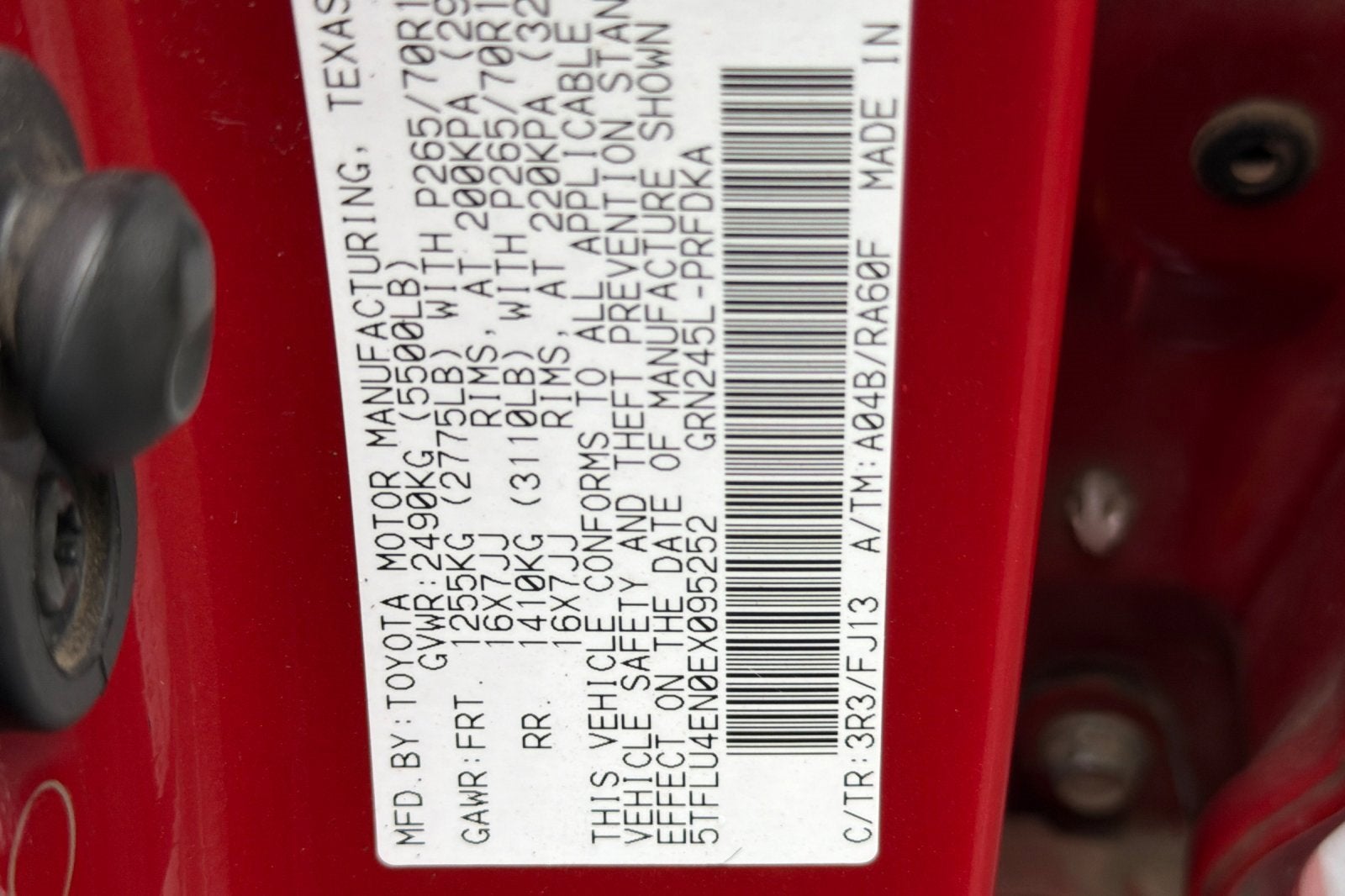 2014 Toyota Tacoma DBL CAB 4WD V6 MT