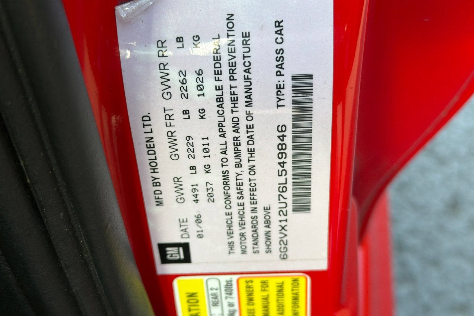 2006 Pontiac GTO 2DR CPE