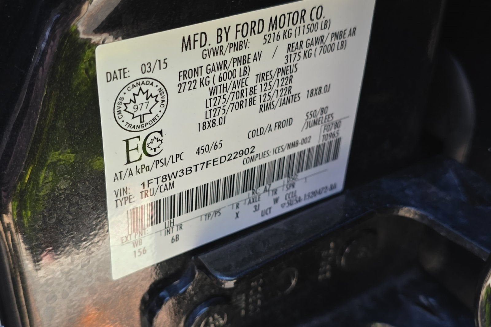 2015 Ford Super Duty F-350 SRW Platinum