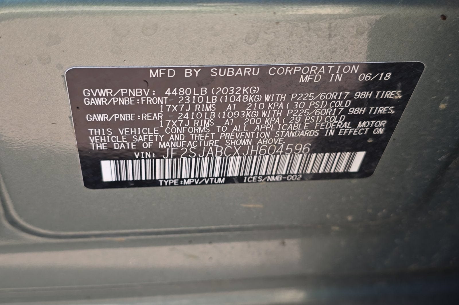 2018 Subaru Forester 4DR SUV 2.5I CVT