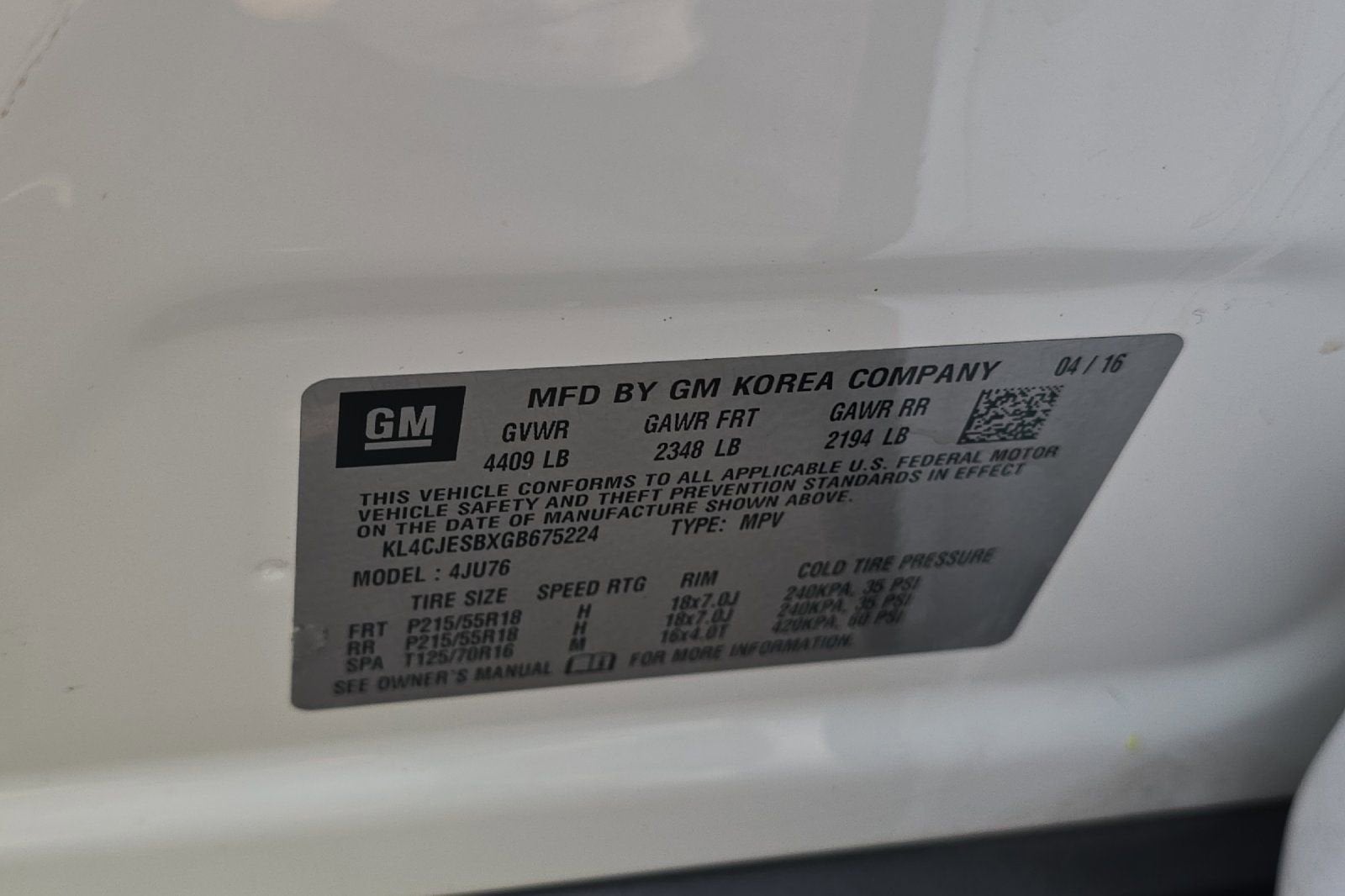 2016 Buick Encore 4DR AWD