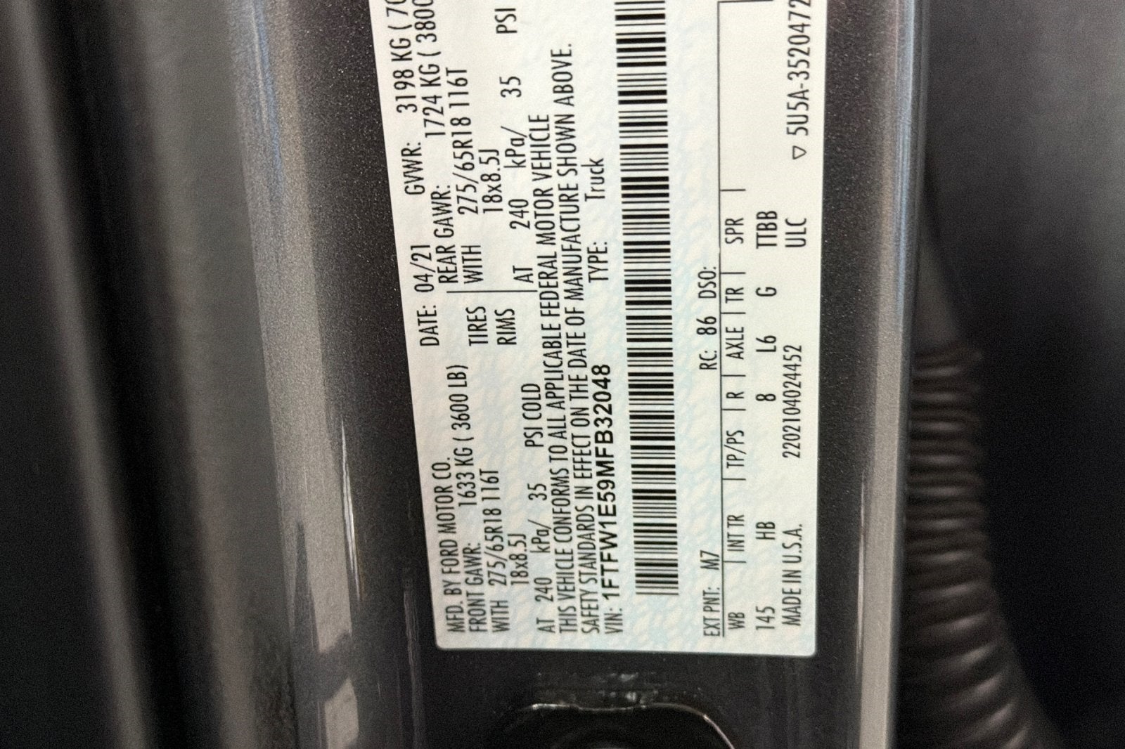 2021 Ford F-150 Lariat