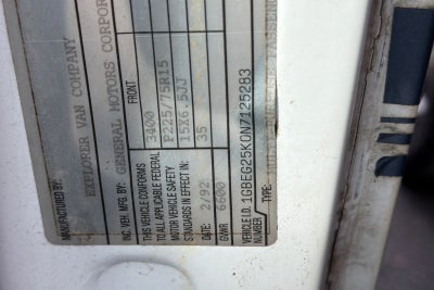 1992 Chevrolet Chevy Van G20 Base