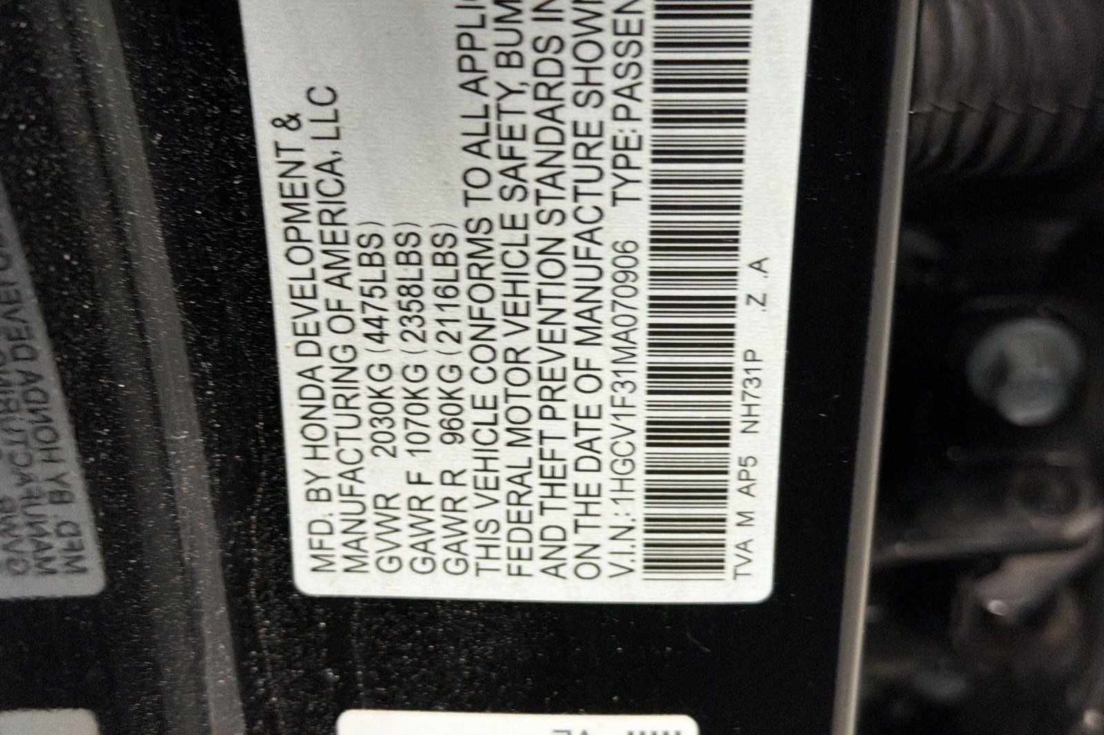 2021 Honda Accord Sport