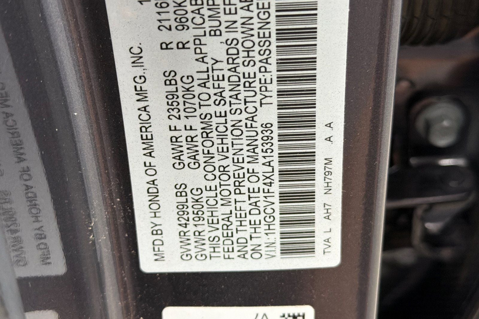 2020 Honda Accord EX