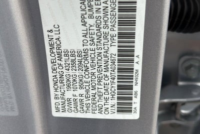 2026 Honda Accord SE