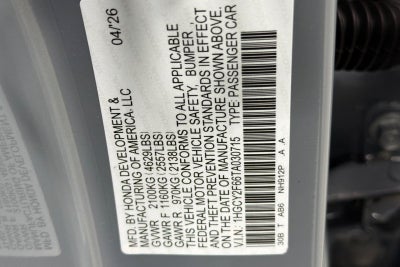 2026 Honda Accord Hybrid EX-L
