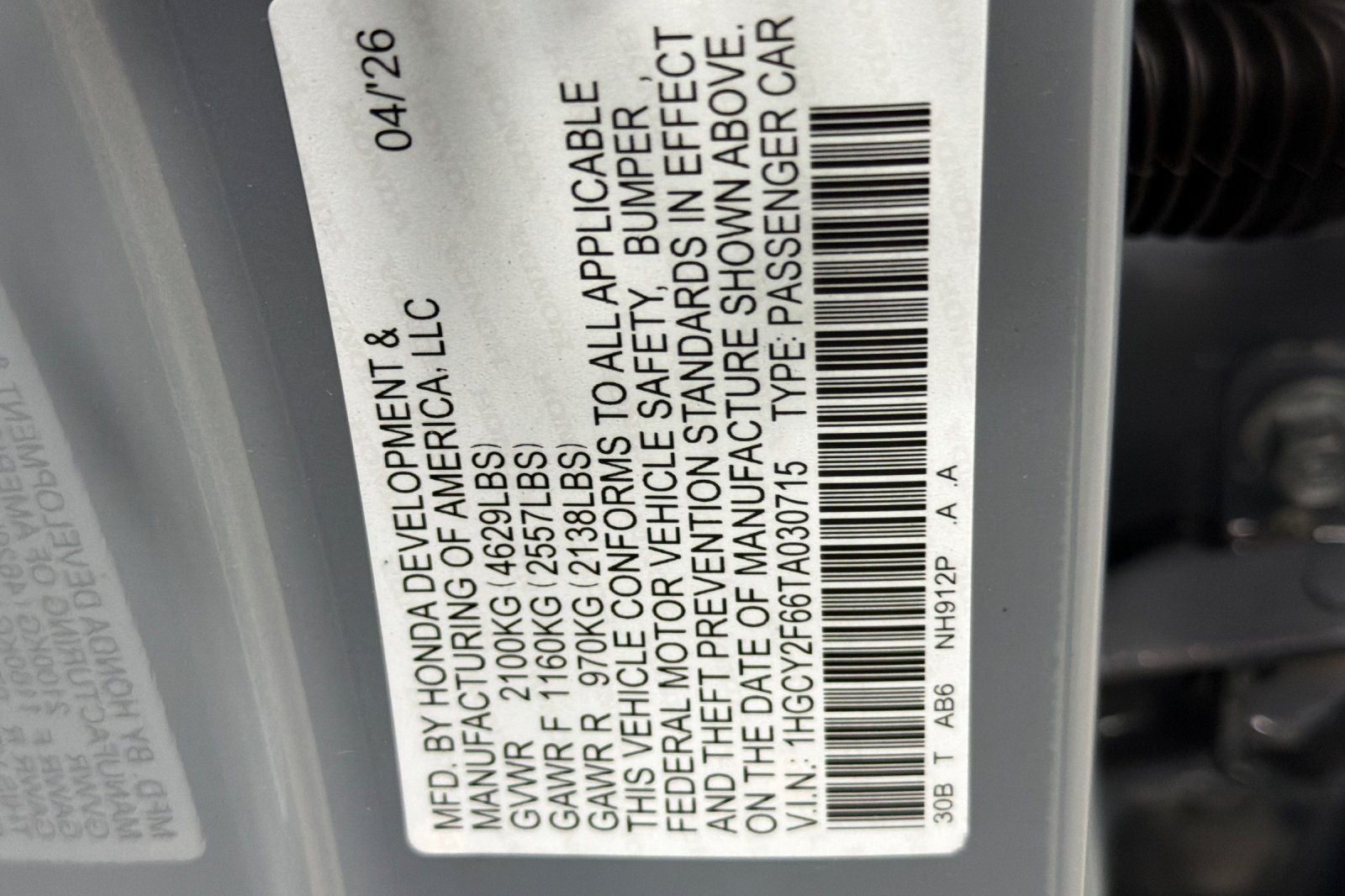 2026 Honda Accord Hybrid EX-L