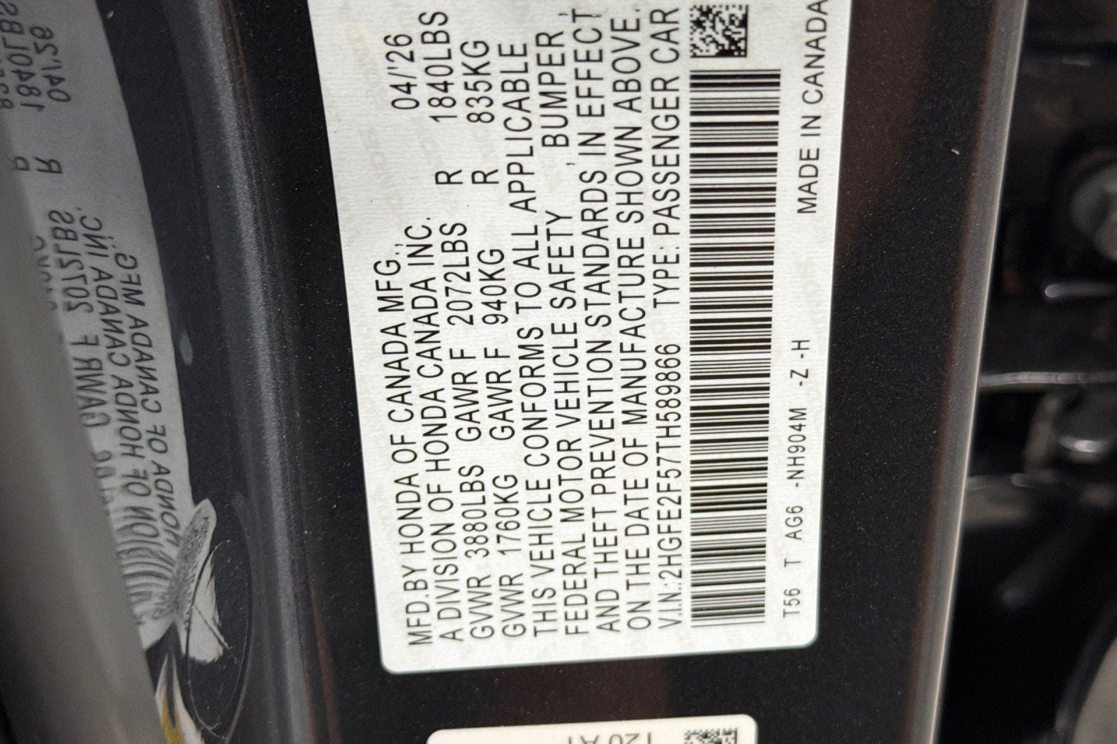 2026 Honda Civic Sport