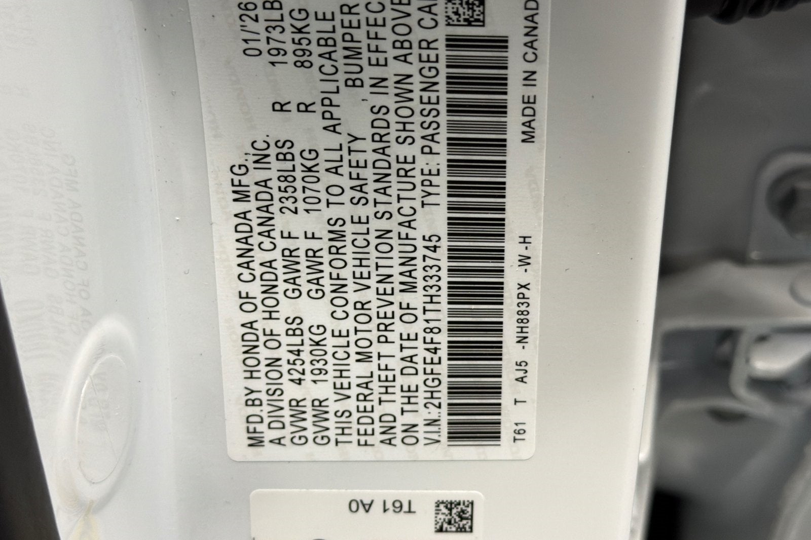 2026 Honda Civic Hybrid Sport Touring