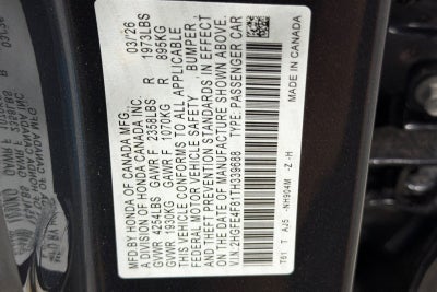 2026 Honda Civic Hybrid Sport Touring