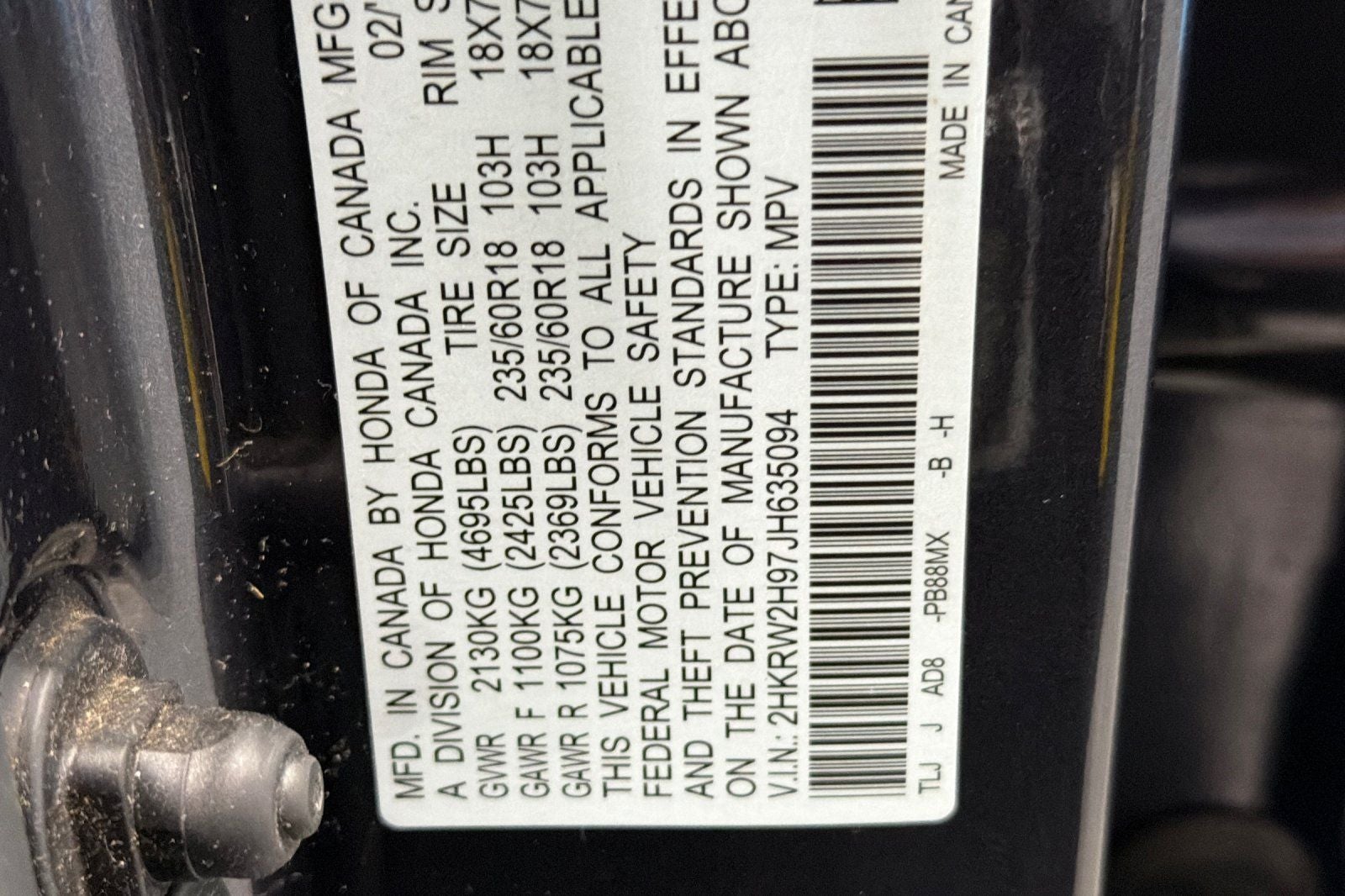 2018 Honda CR-V Touring