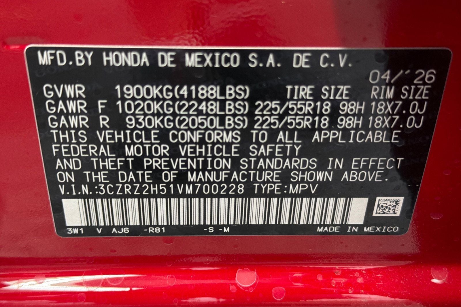 2027 Honda HR-V Sport