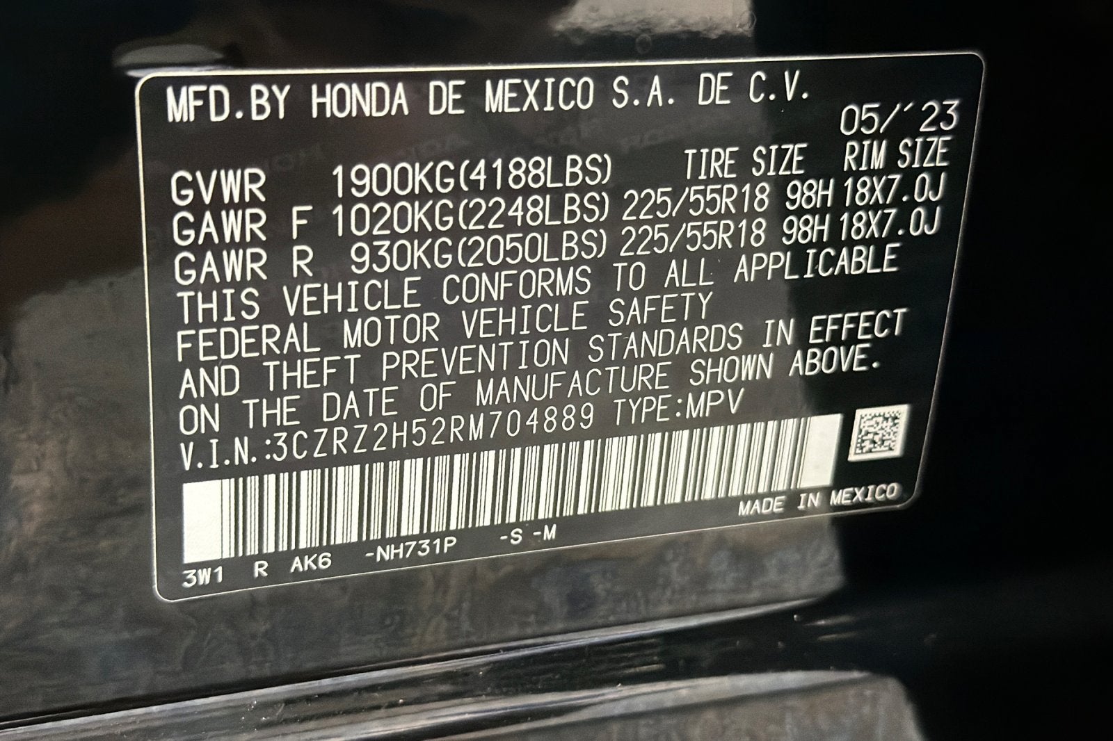 2024 Honda HR-V Sport w/o BSI