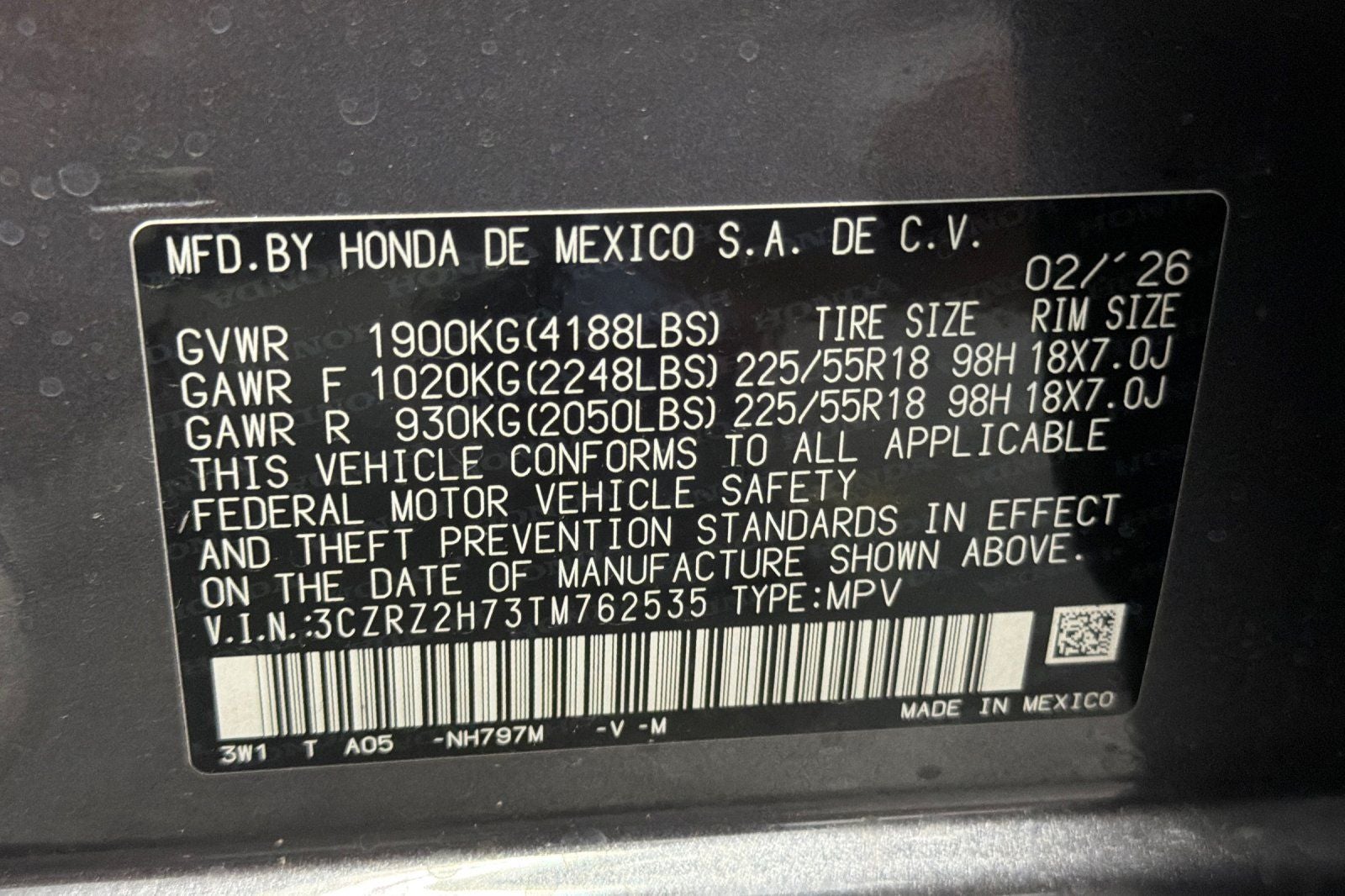 2026 Honda HR-V EX-L