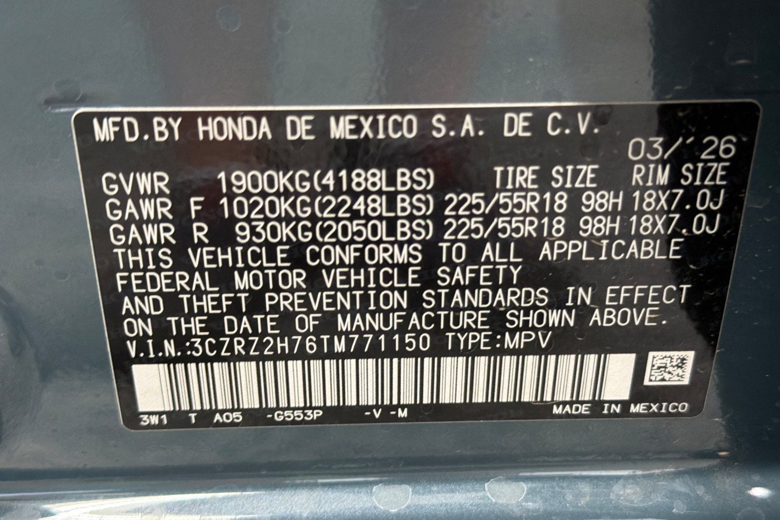 2026 Honda HR-V EX-L