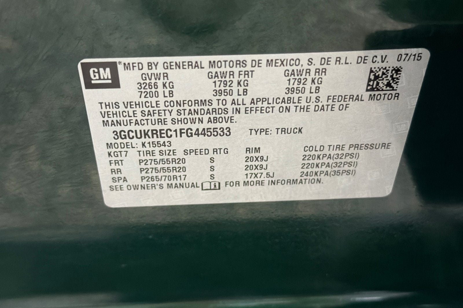 2015 Chevrolet Silverado 1500 LT LT1
