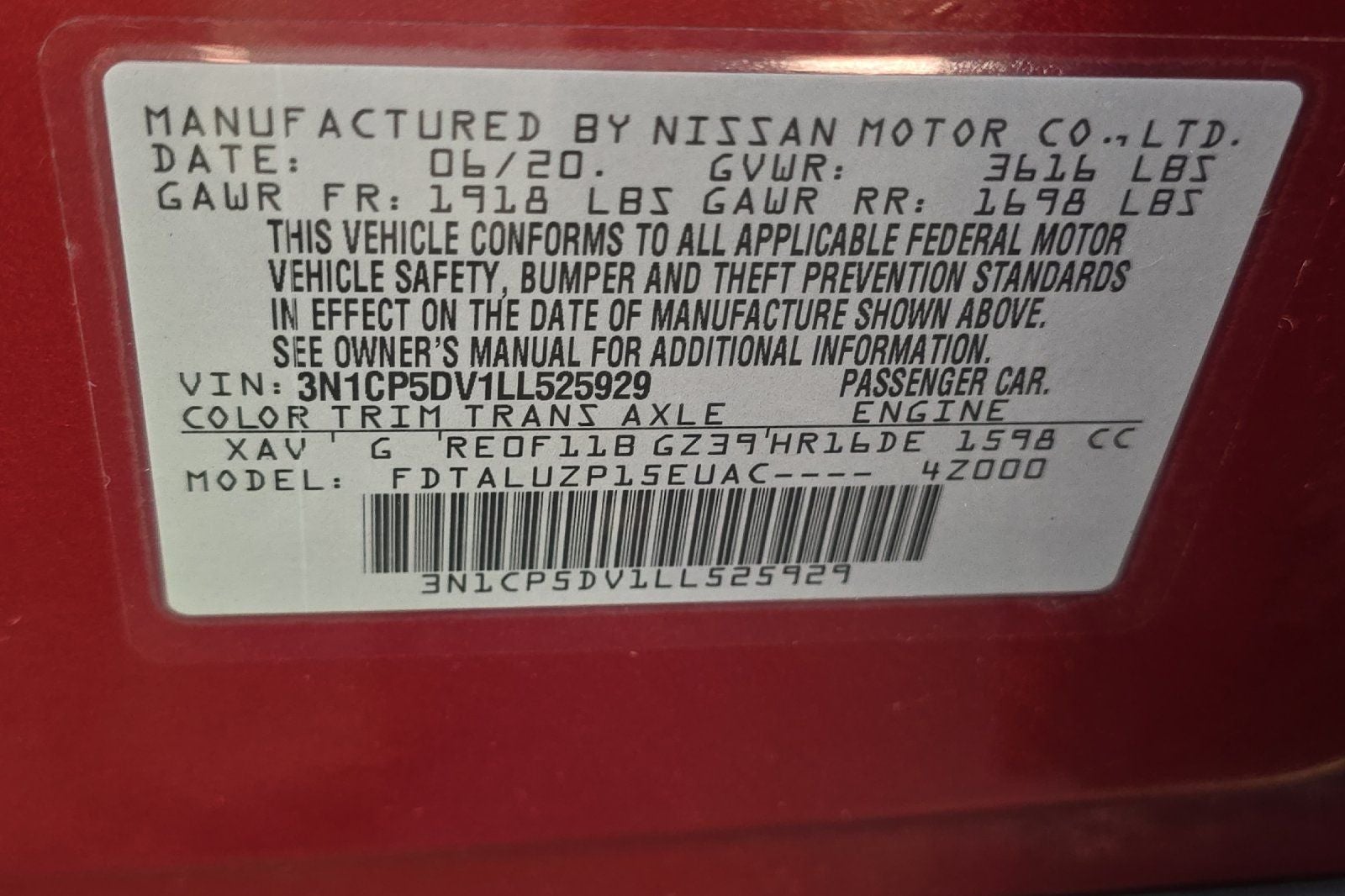 2020 Nissan Kicks SR