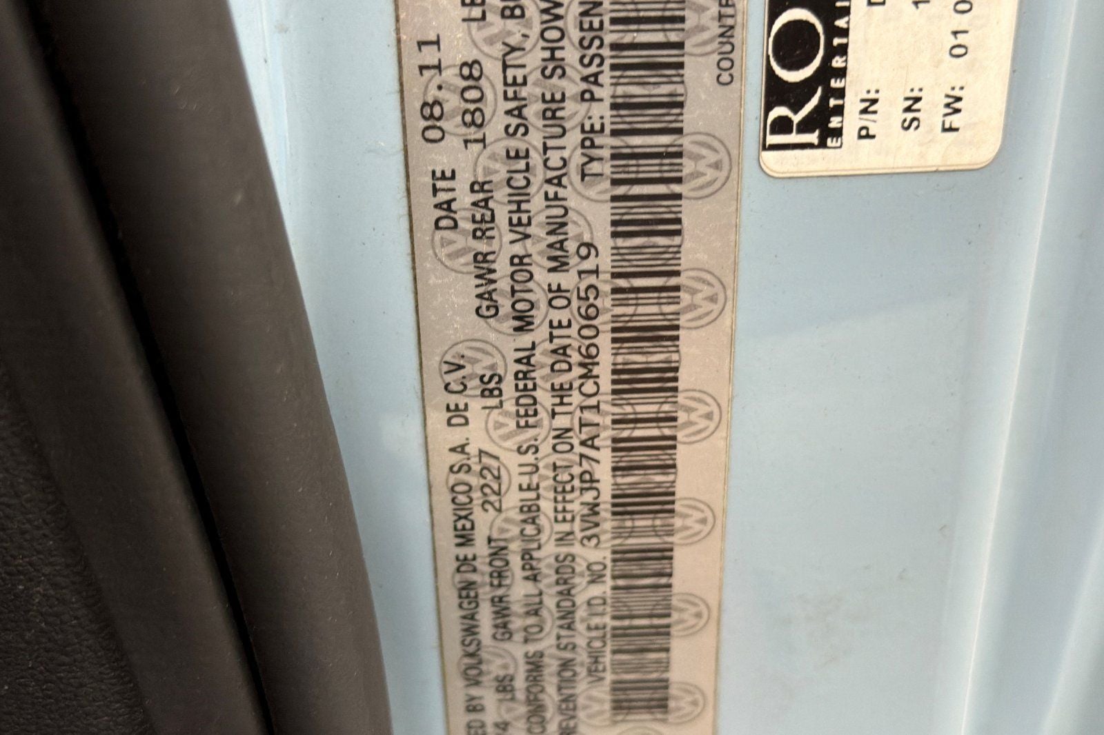 2012 Volkswagen Beetle 2.5L