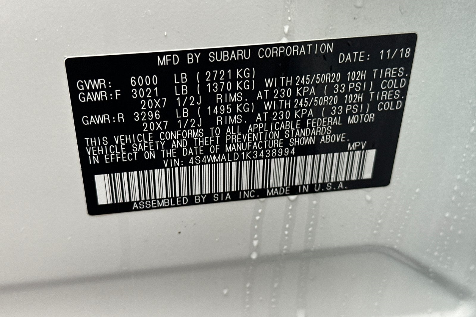 2019 Subaru Ascent Limited