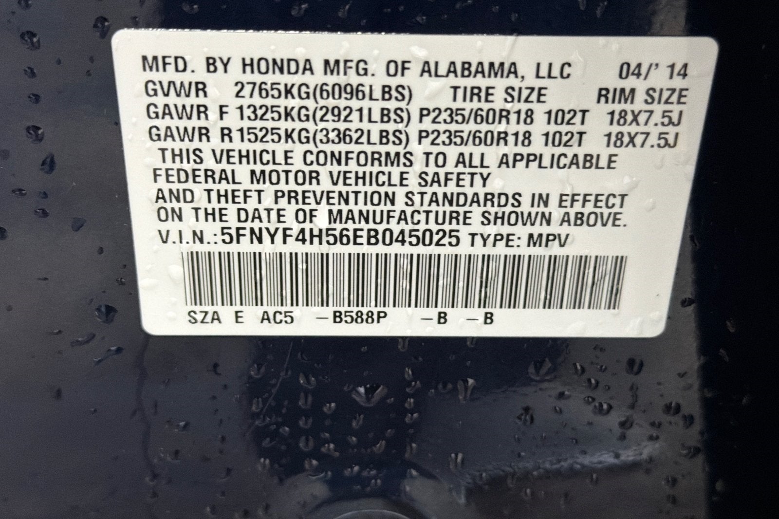 2014 Honda Pilot EX-L