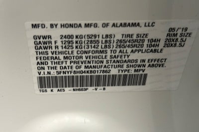 2019 Honda Passport Elite