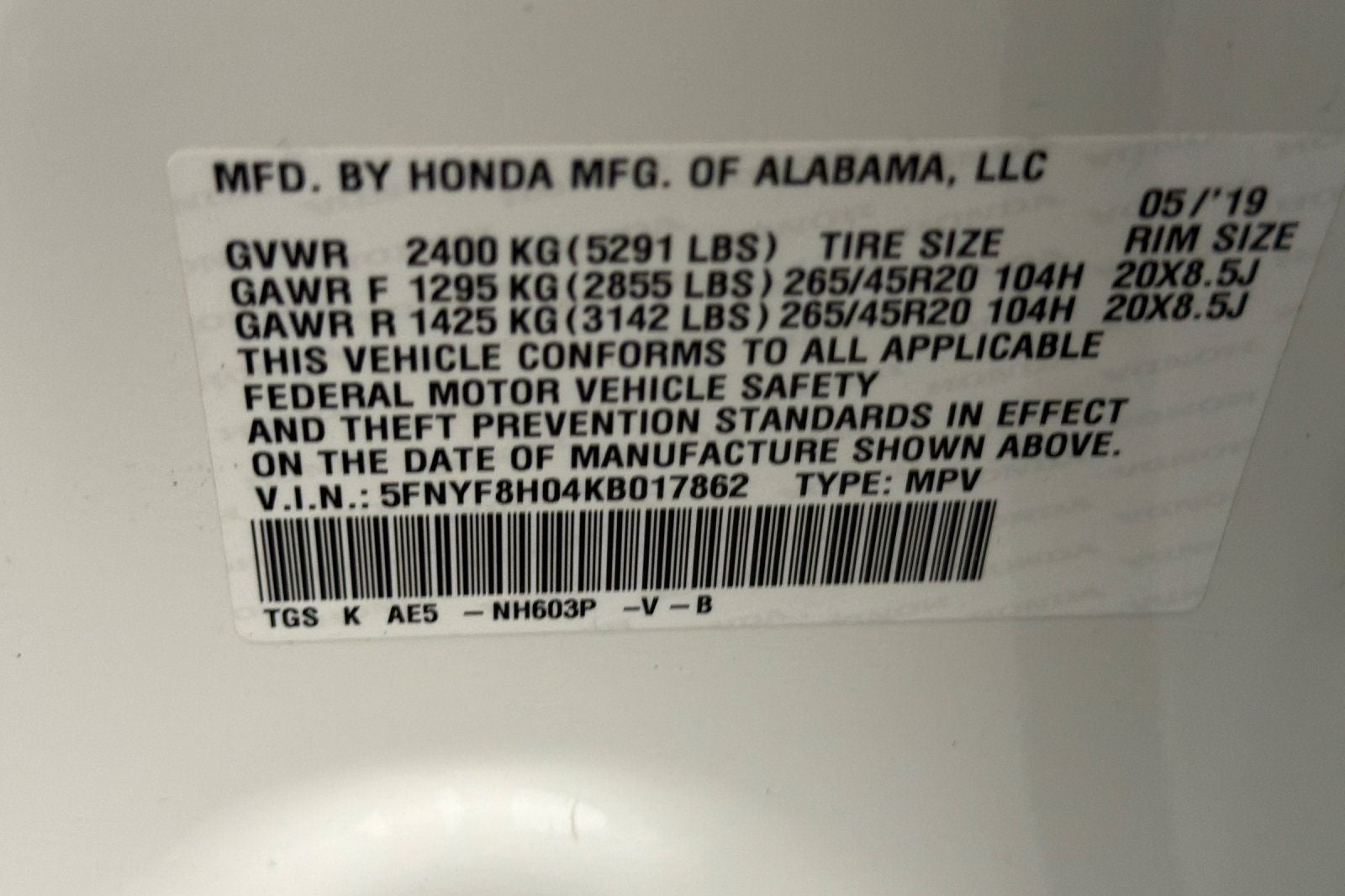 2019 Honda Passport Elite