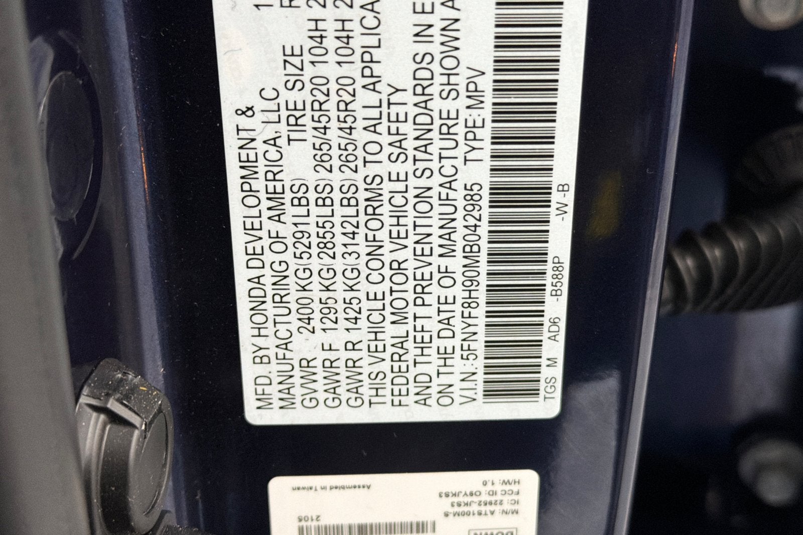2021 Honda Passport Touring