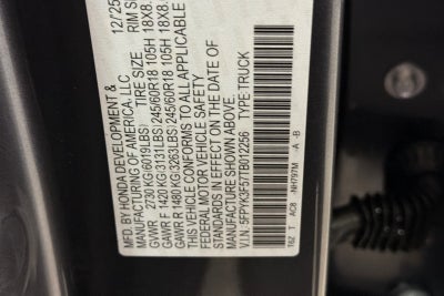 2026 Honda Ridgeline RTL