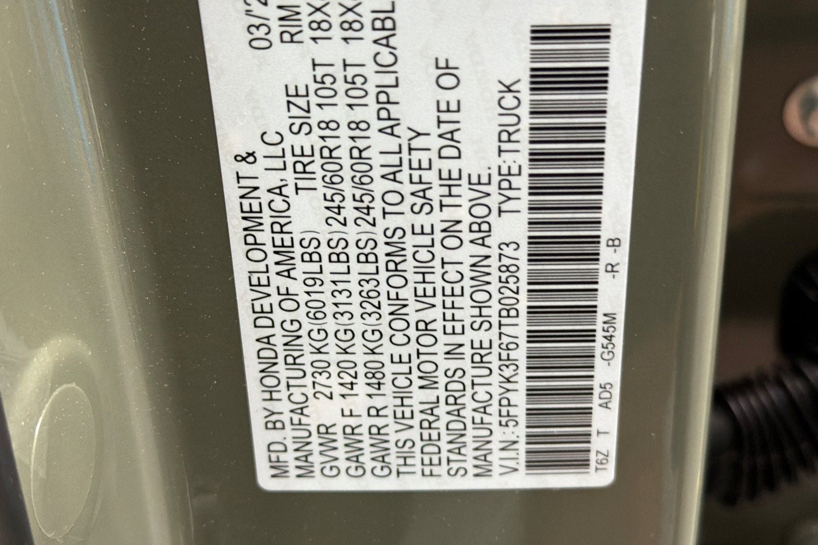 2026 Honda Ridgeline TrailSport