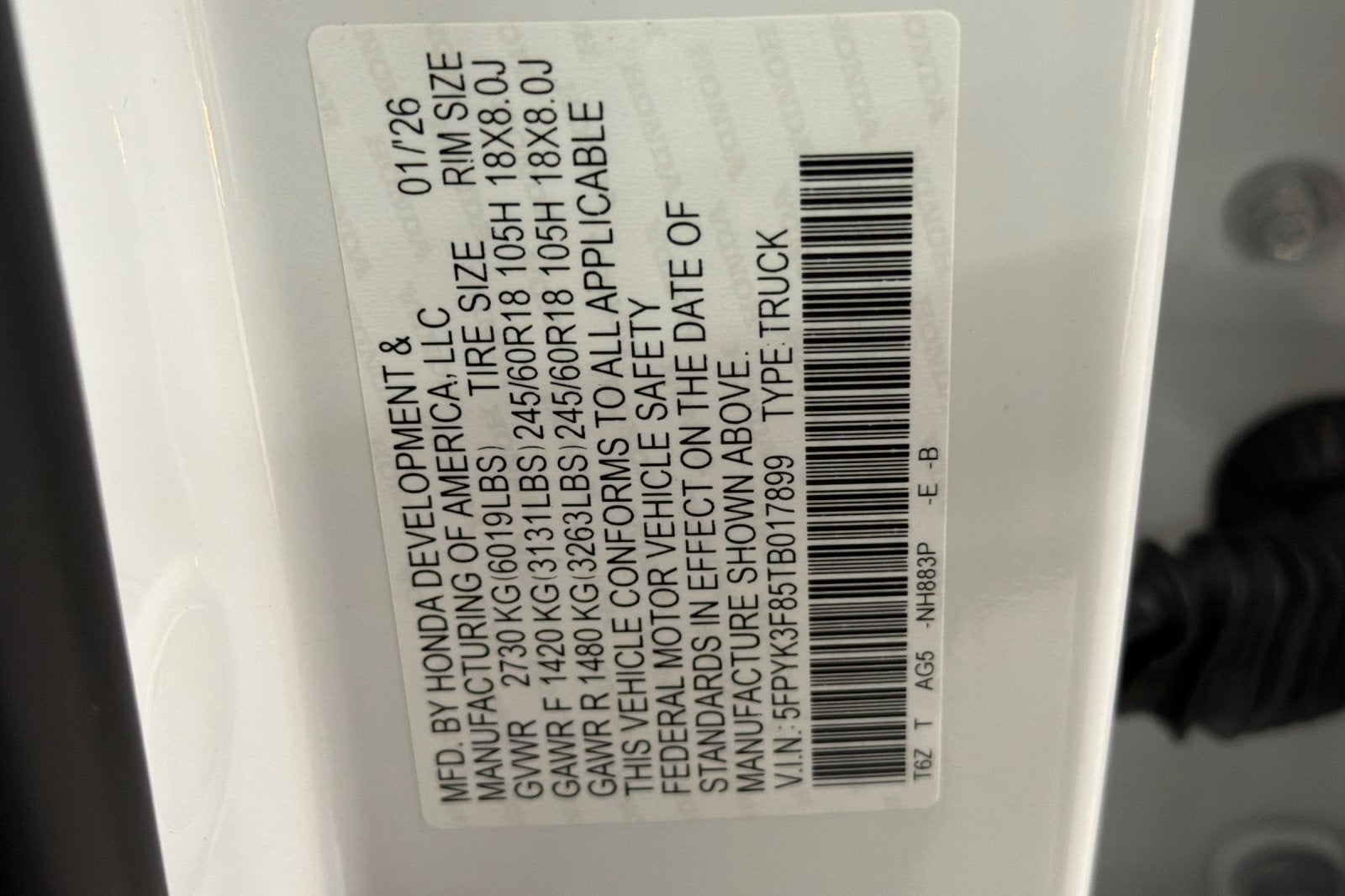 2026 Honda Ridgeline Black Edition