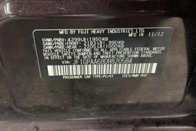 2013 Subaru Impreza 2.0i