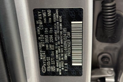 2022 Hyundai Elantra SE